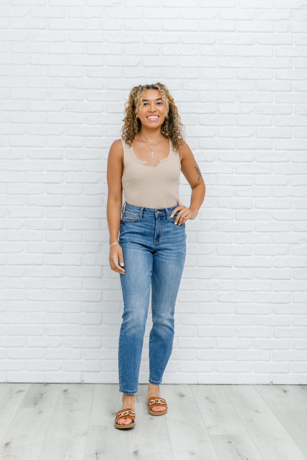 High Waist Slim Fit Jeans - FamFancy Boutique