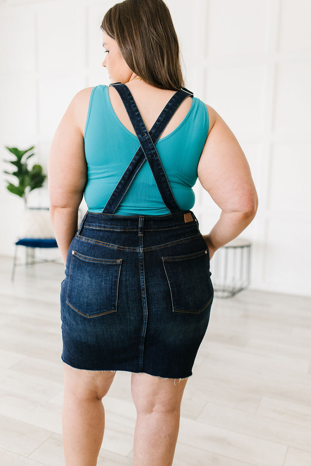 Agnes Denim Overall Dress - FamFancy Boutique