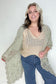 Leto Crochet Open Patch Longline Kimono