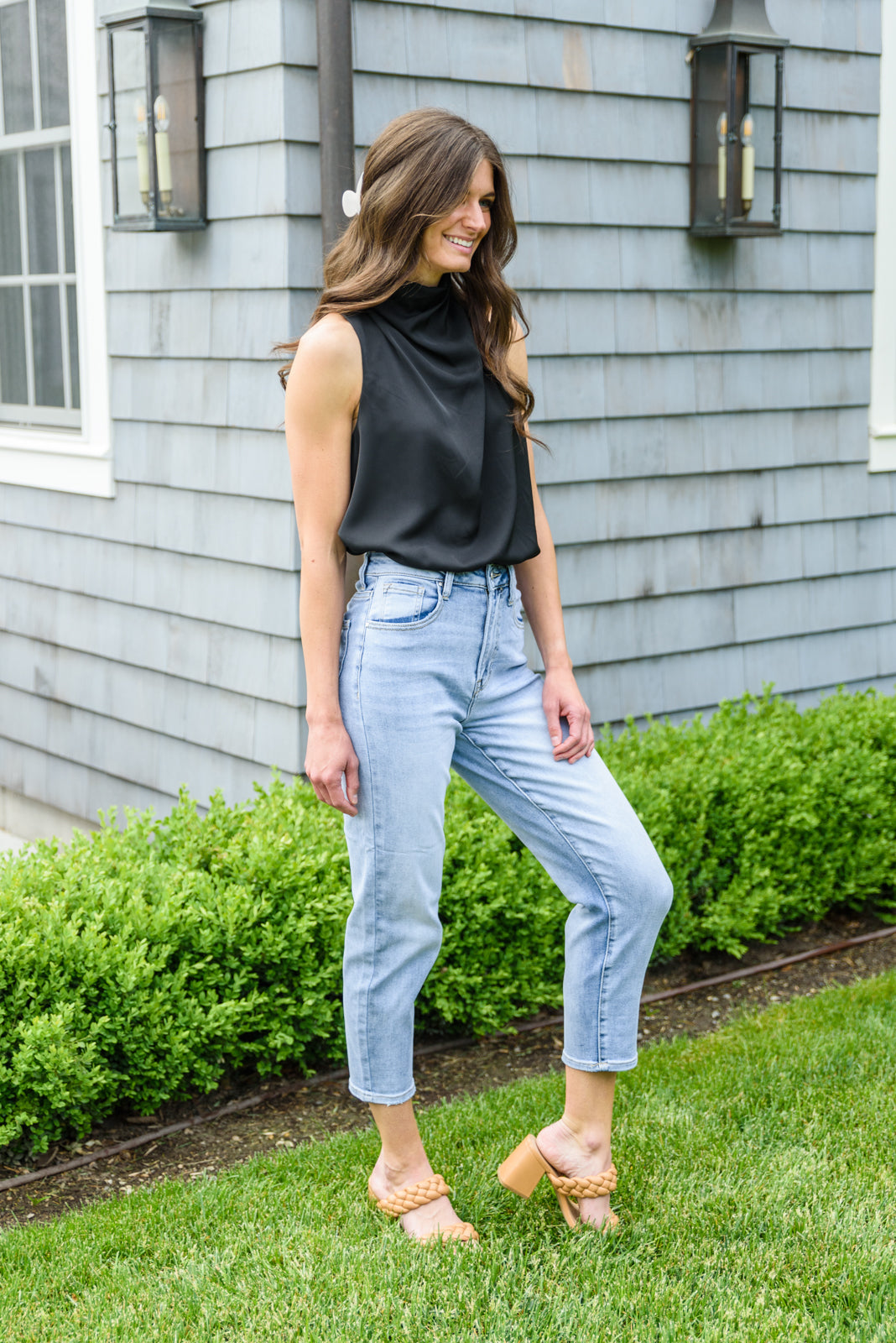 A-Game Mom Fit Jeans - FamFancy Boutique