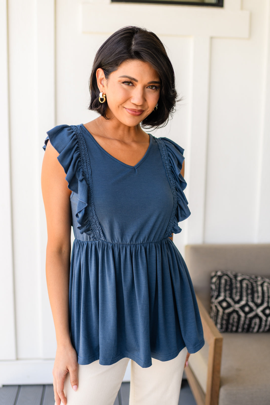 Before Now Ruffled Babydoll Top - FamFancy Boutique