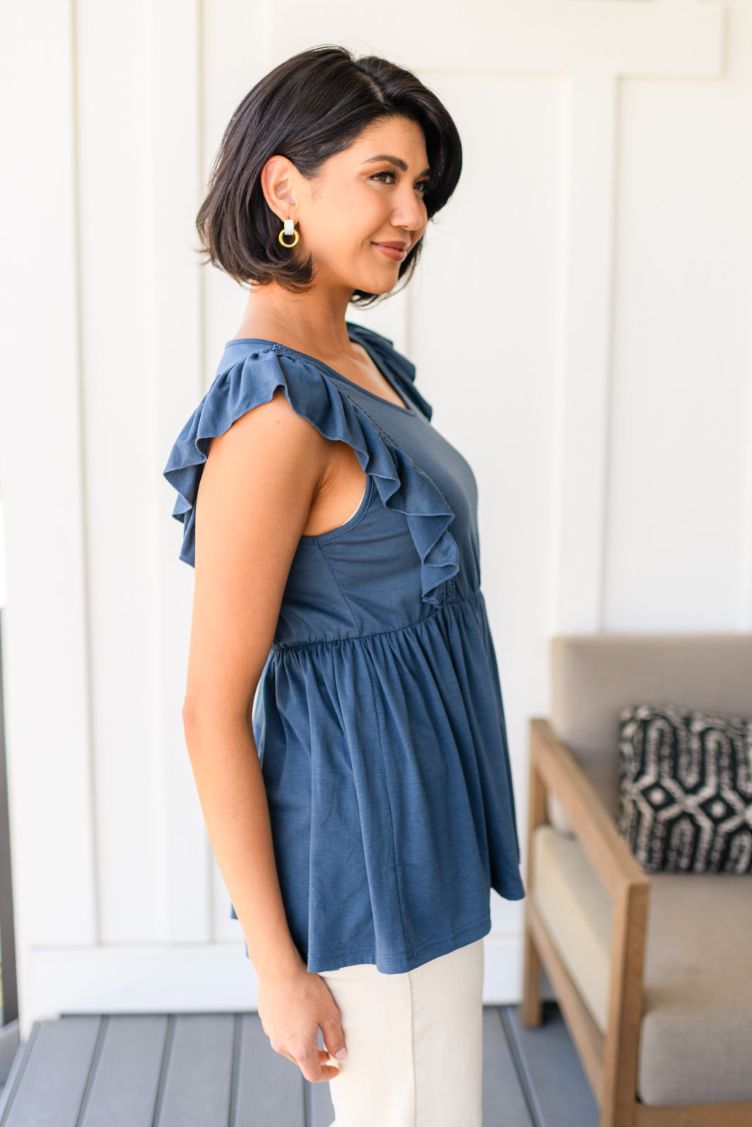 Before Now Ruffled Babydoll Top - FamFancy Boutique