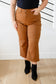 Briar High Rise Control Top Wide Leg Crop Jeans in Camel - FamFancy Boutique