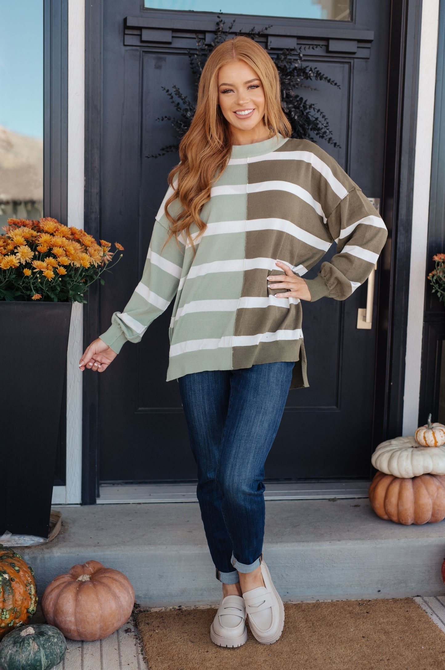 Can't Decide Color Block Striped Sweater - FamFancy Boutique
