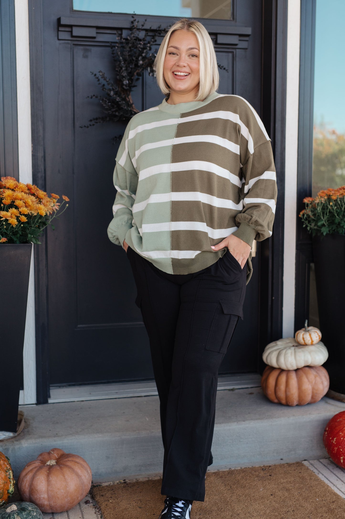Can't Decide Color Block Striped Sweater - FamFancy Boutique