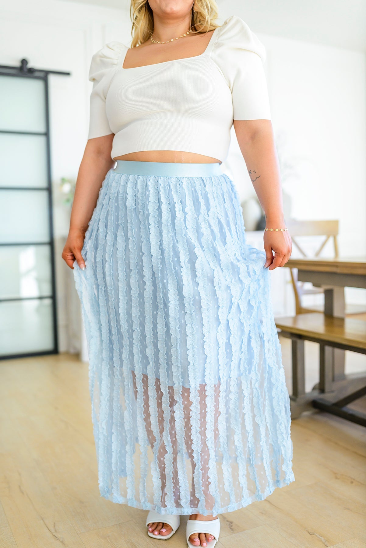 Cascading Ruffles A-Line Skirt - FamFancy Boutique