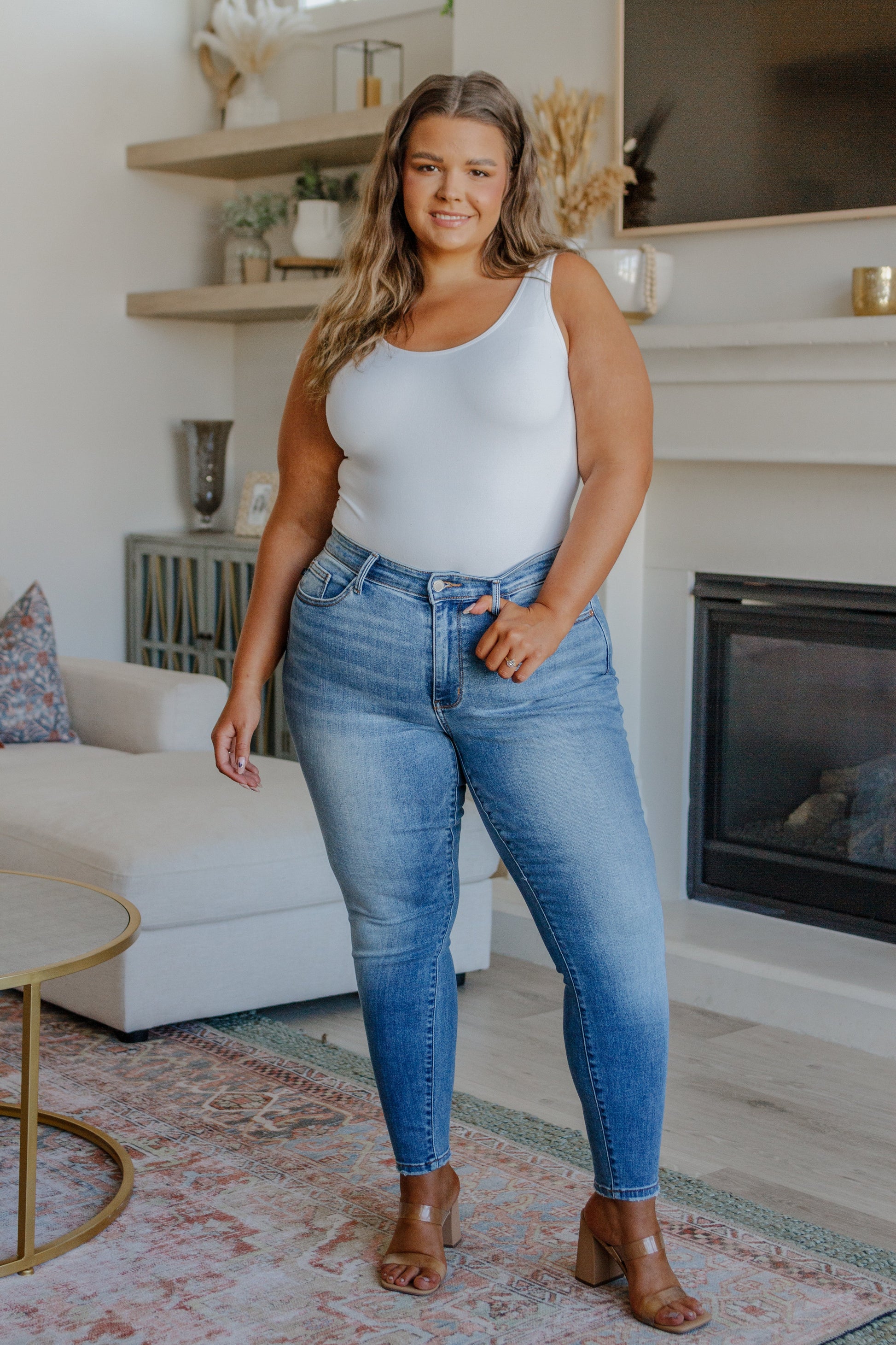 Catherine Mid Rise Vintage Skinny Jeans - FamFancy Boutique