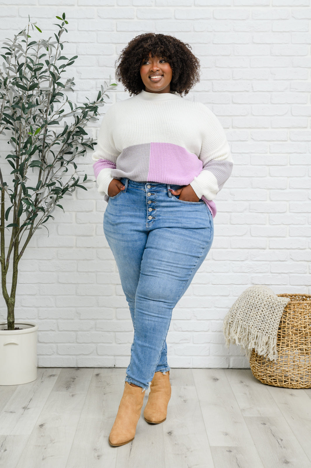 Hi-Rise Button Fly Skinny - FamFancy Boutique