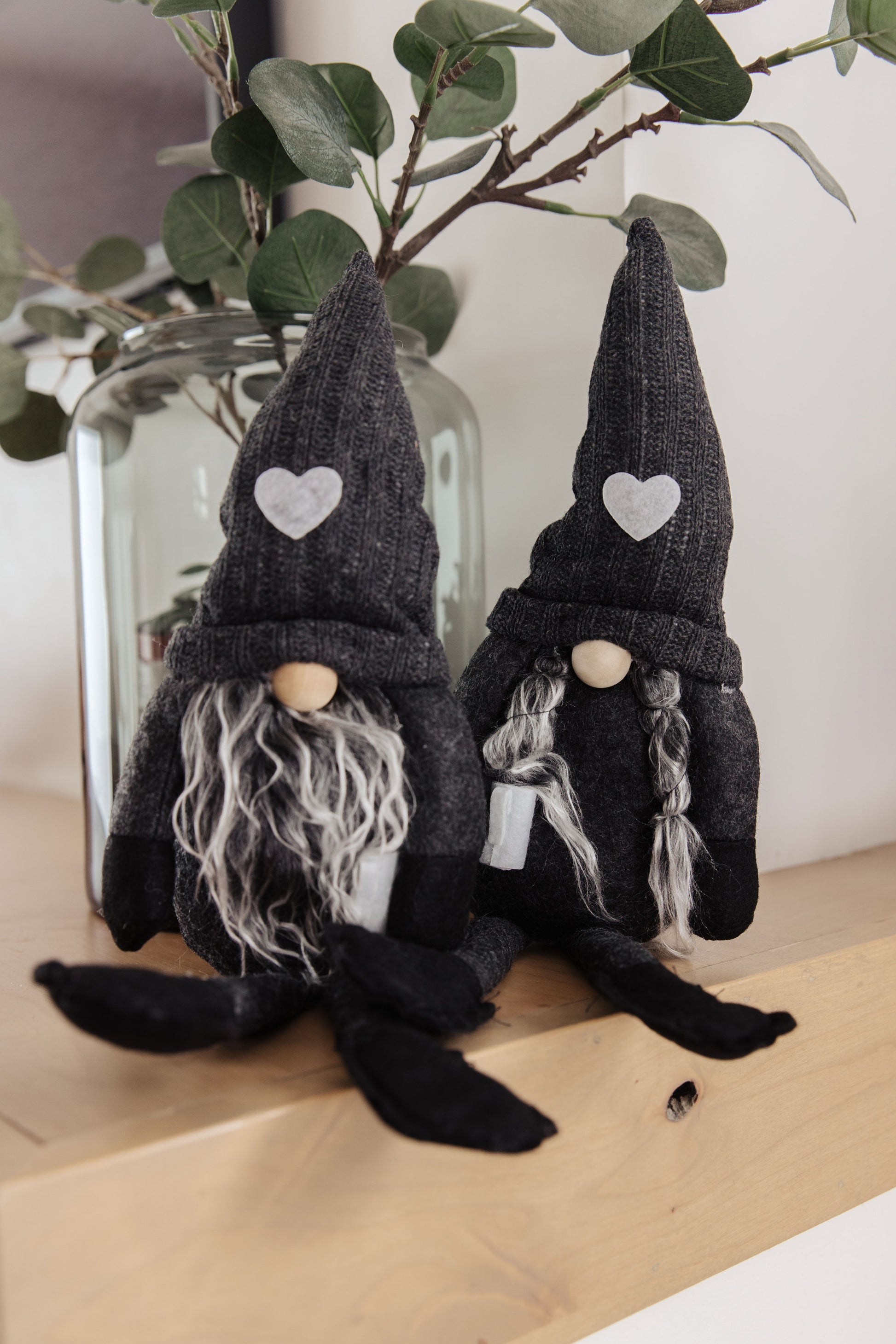 Coffee Lover Gnomes Set of 2 in Charcoal - FamFancy Boutique
