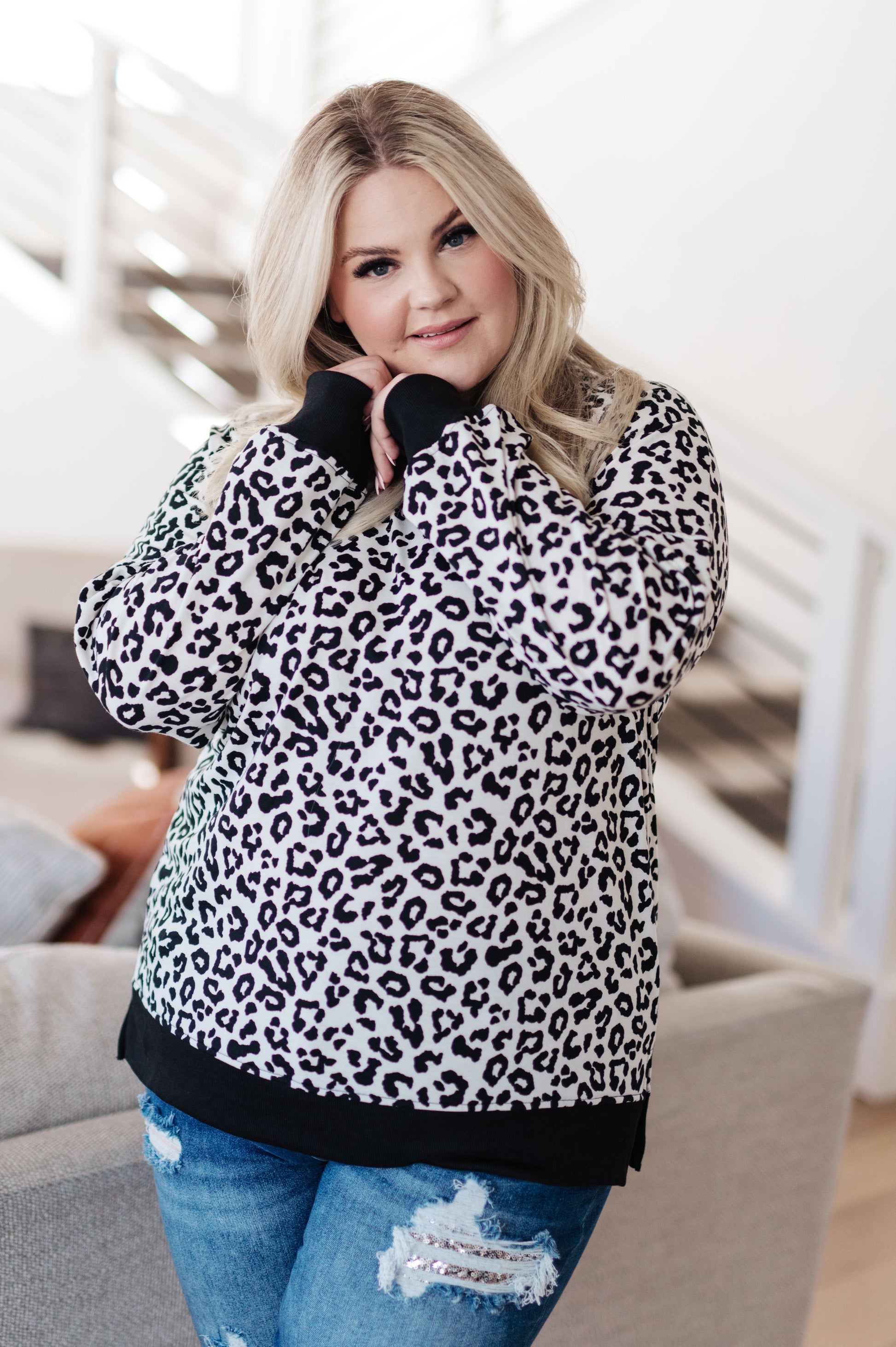 Cozy in Cheetah Pullover Sweatshirt - FamFancy Boutique