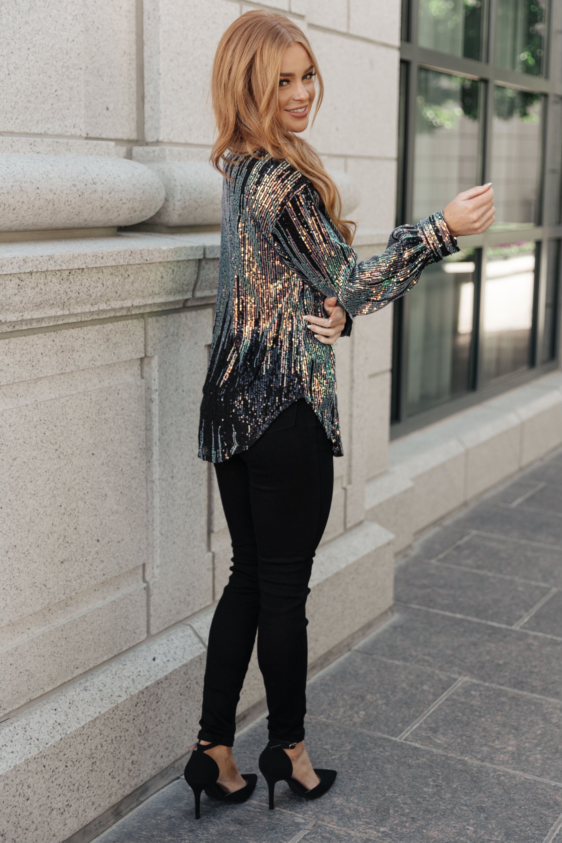 Too Glitz to Glam Button Up Shirt - FamFancy Boutique