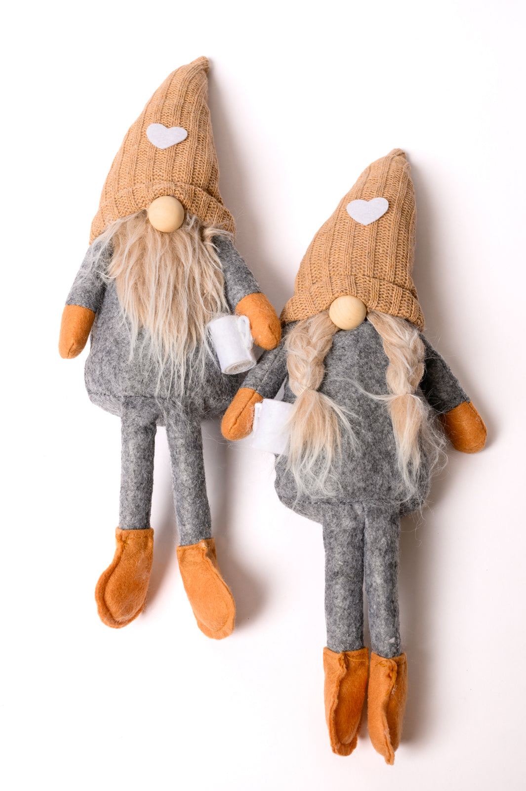 Coffee Lover Gnomes Set of 2 in Beige - FamFancy Boutique