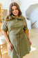 Darla Button Up Collared Dress in Olive - FamFancy Boutique