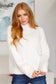 Expecting Snow Mock Neck Boucle Sweater - FamFancy Boutique