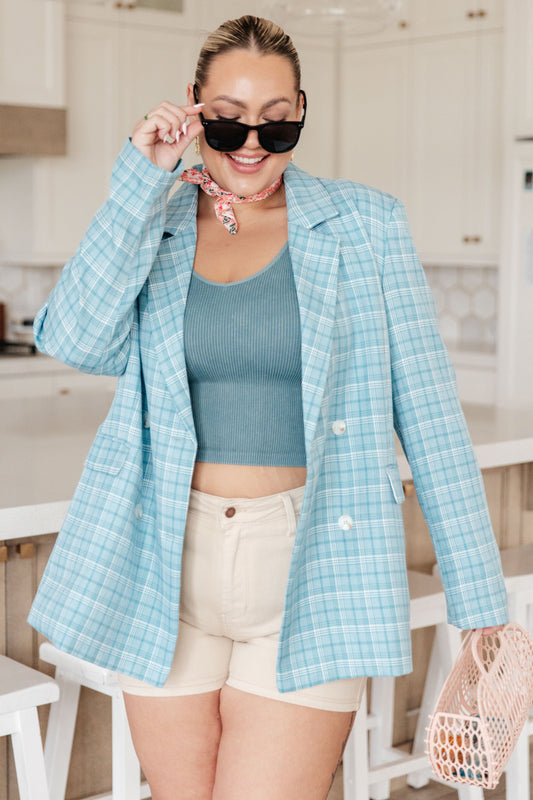 Fetch My Briefcase Plaid Blazer - FamFancy Boutique