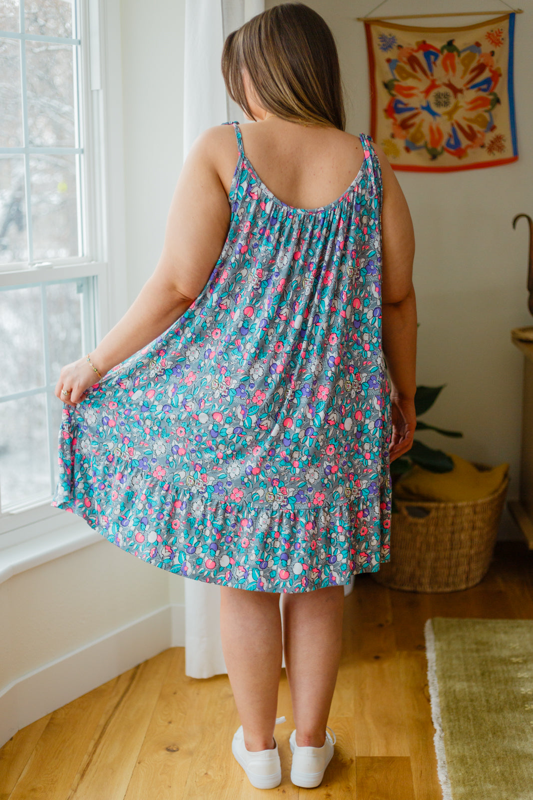 Floral Essence Tie Strap Dress - FamFancy Boutique