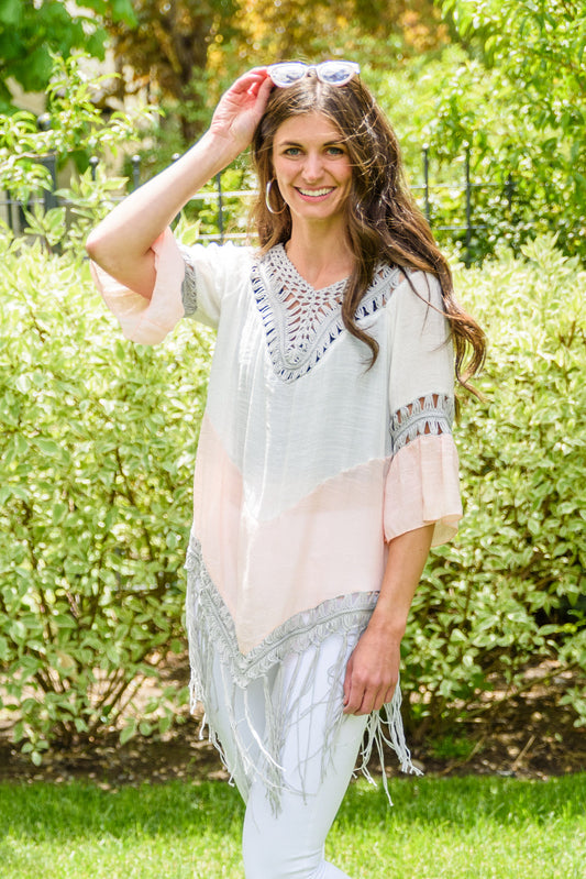 Get Me Started Poncho - FamFancy Boutique