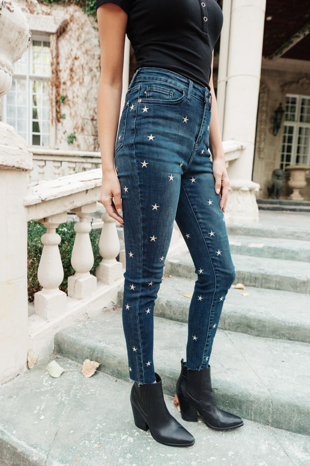 High Rise Starlight Skinnies - FamFancy Boutique