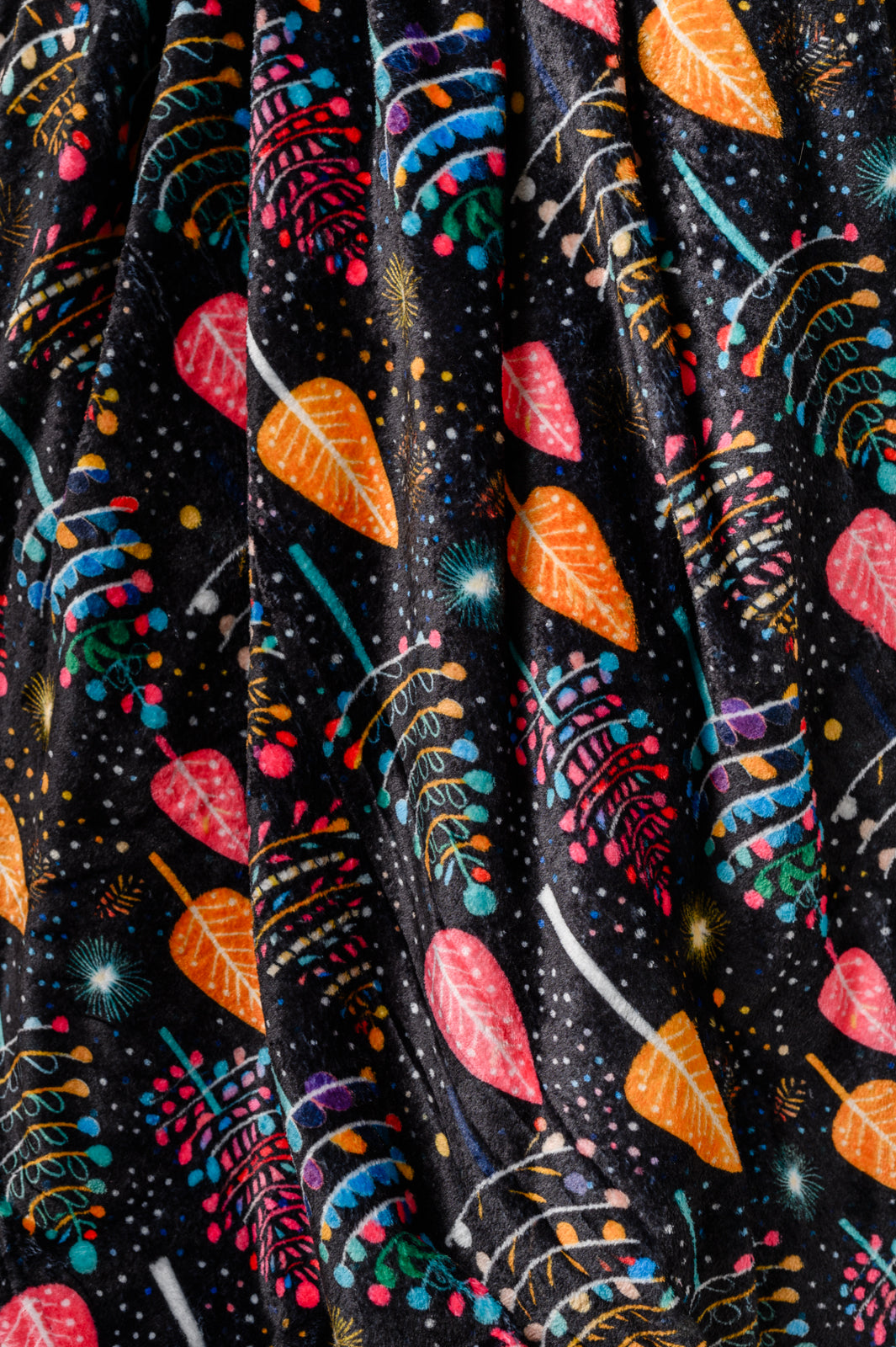 Holiday Fleece Blanket in Neon Trees - FamFancy Boutique
