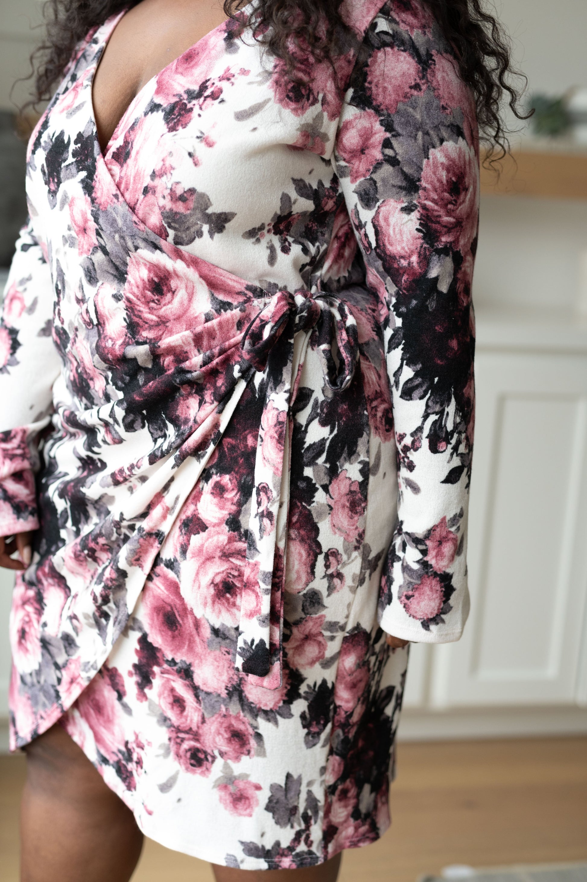 Honey Do I Ever Faux Wrap Dress in White Floral - FamFancy Boutique