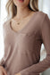 Indeed You Do Long Sleeve V-Neck Top - FamFancy Boutique