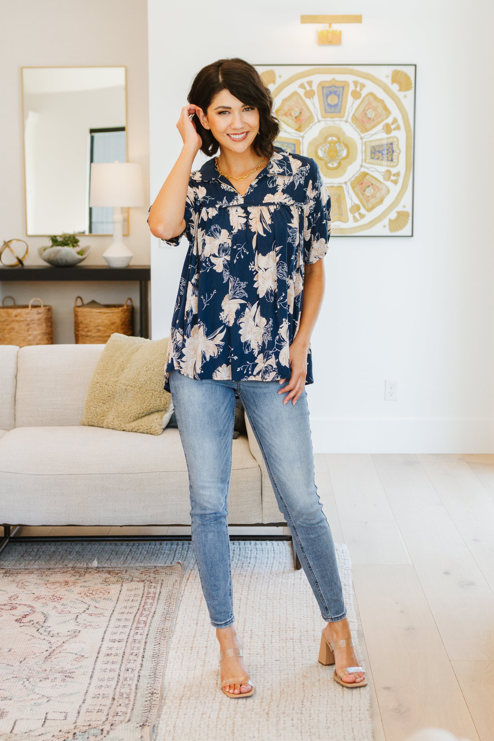 Just Coasting Floral Blouse - FamFancy Boutique