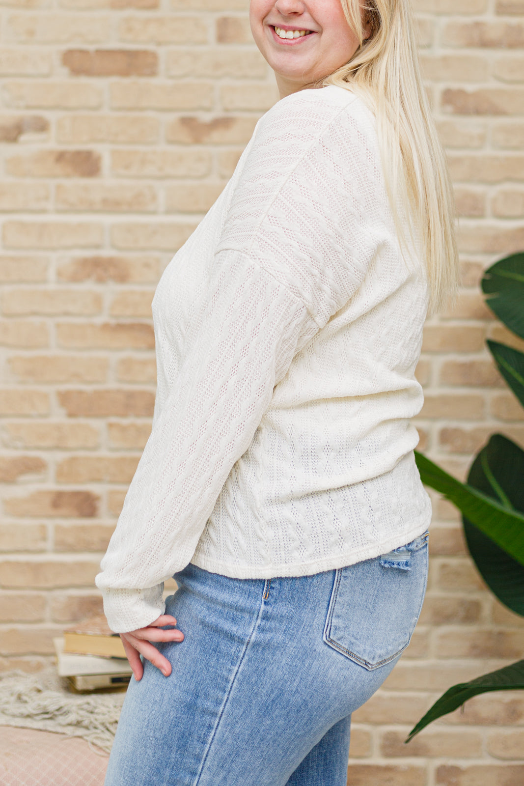 Keep Me Here Knit Sweater in Cream - FamFancy Boutique