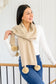 Knitted Fuzzy Pom Pom Scarf In Beige - FamFancy Boutique