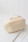 Large Capacity Quilted Makeup Bag in Cream - FamFancy Boutique