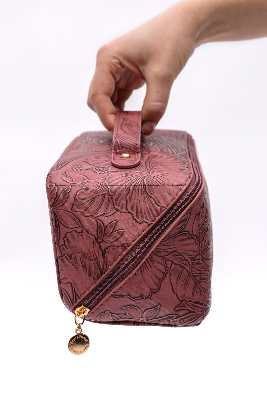 Life In Luxury Large Capacity Cosmetic Bag in Merlot - FamFancy Boutique