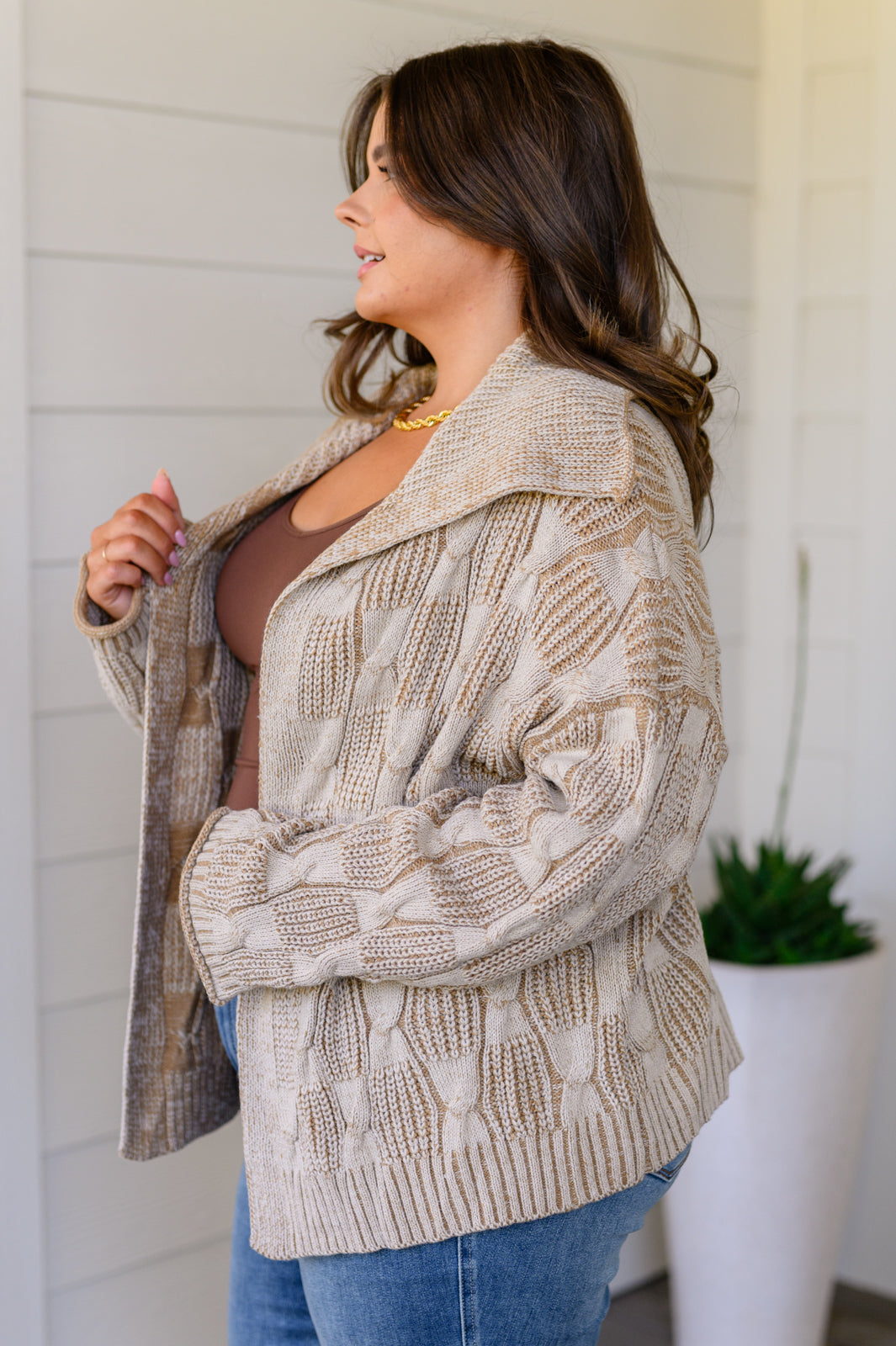 Look Out World Open Front Cardigan - FamFancy Boutique