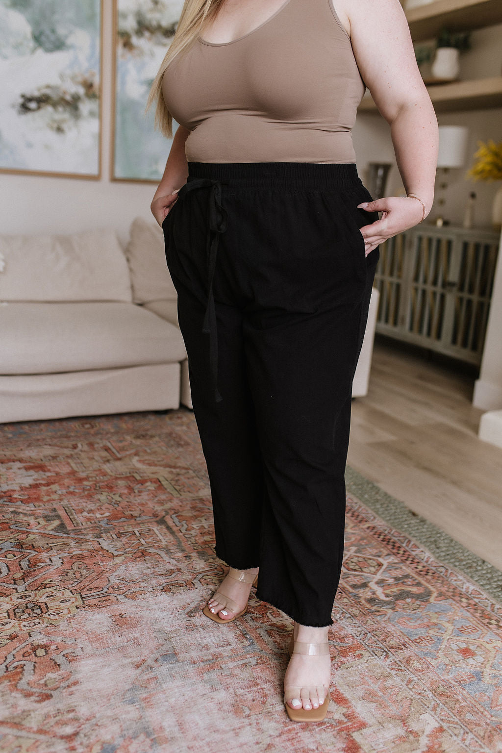 Love Me Dearly High Waisted Pants in Black - FamFancy Boutique