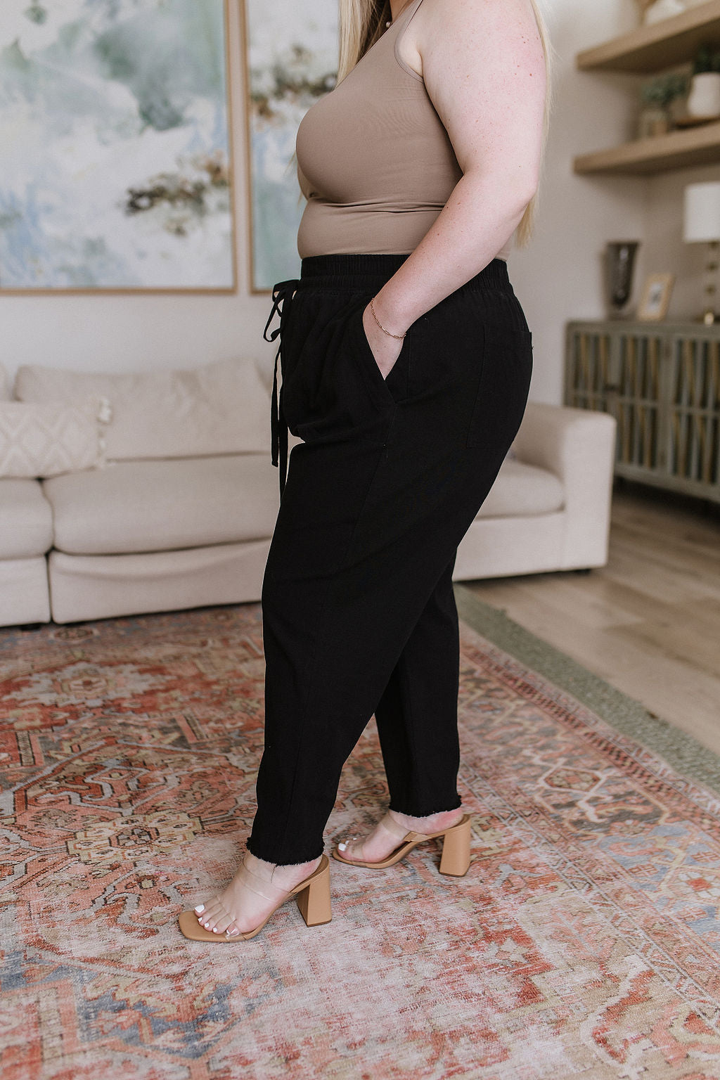 Love Me Dearly High Waisted Pants in Black - FamFancy Boutique