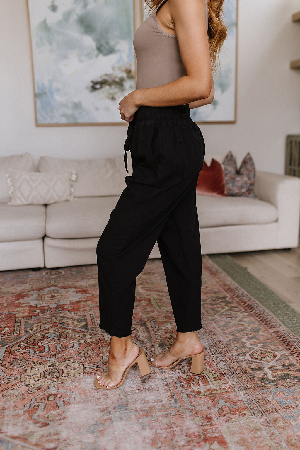 Love Me Dearly High Waisted Pants in Black - FamFancy Boutique