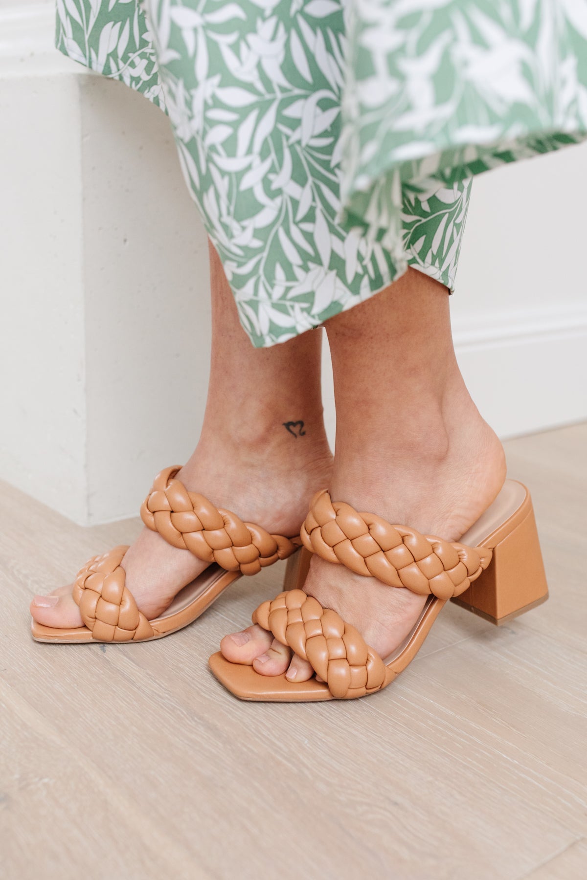 Maya Braided Heels in Tan - FamFancy Boutique