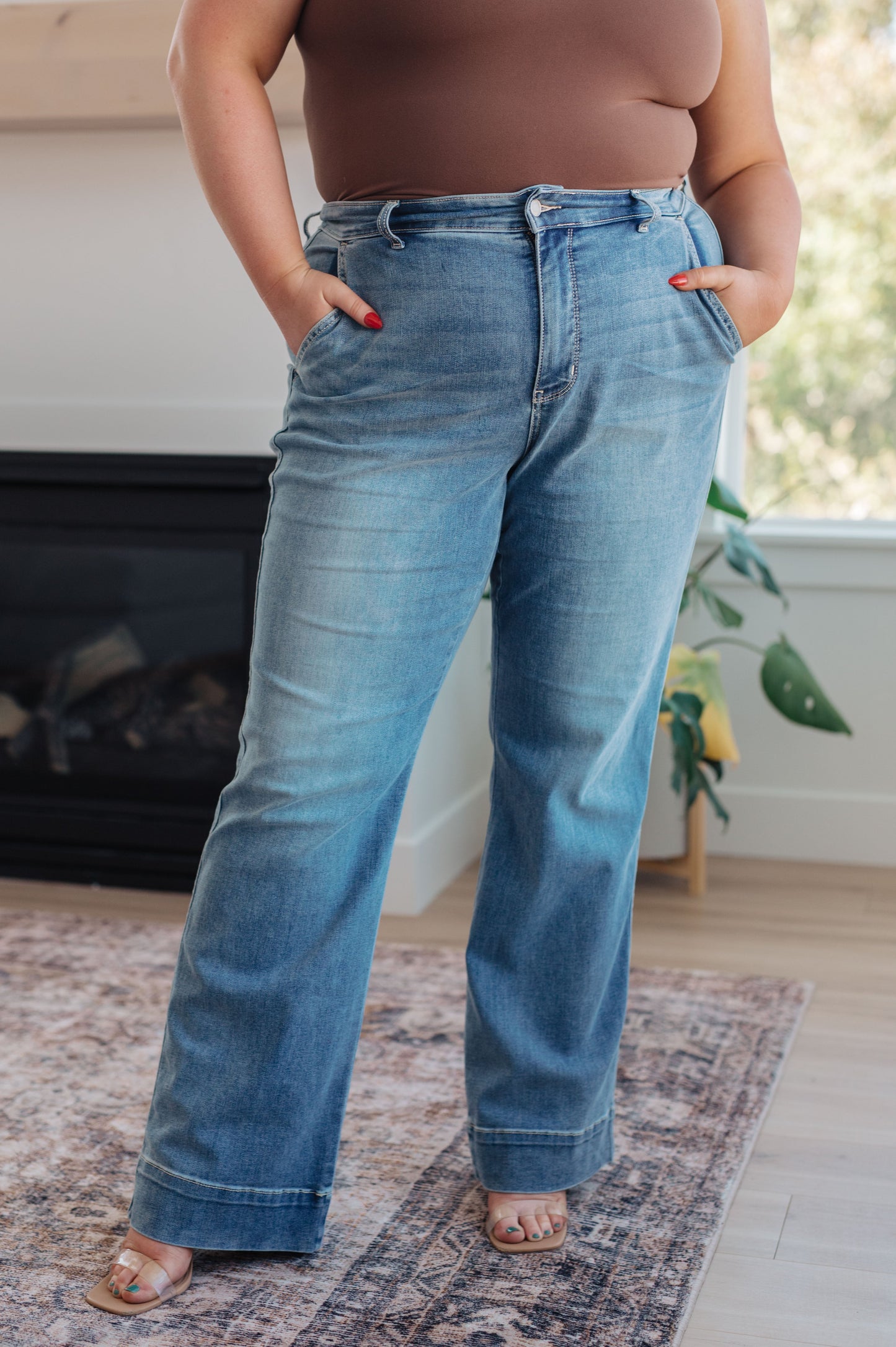 Mindy Mid Rise Wide Leg Jeans - FamFancy Boutique
