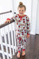 Matching Christmas Pajama Moose with Plaid Heart - FamFancy Boutique