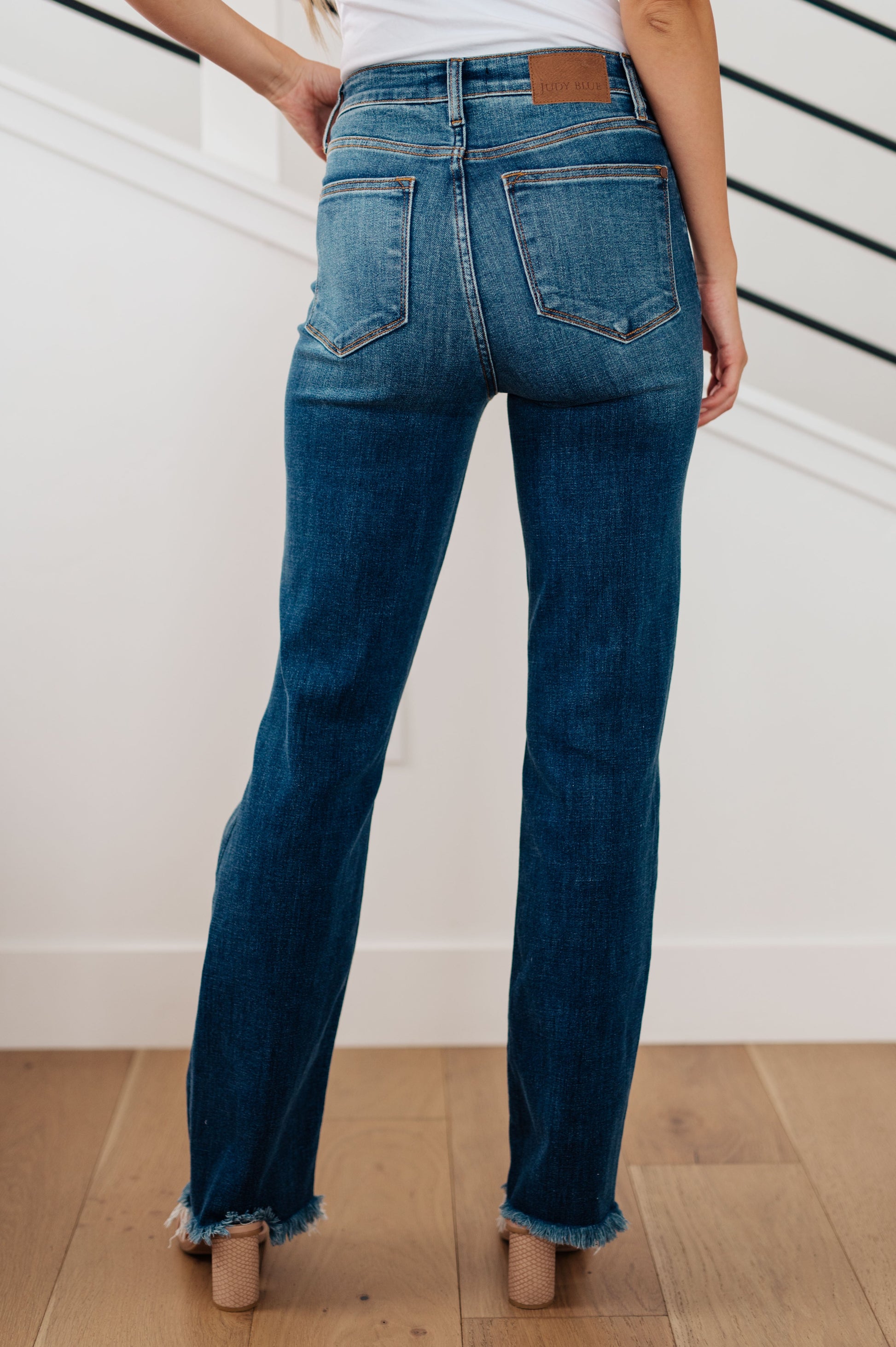 Morgan High Rise Distressed Straight Jeans - FamFancy Boutique