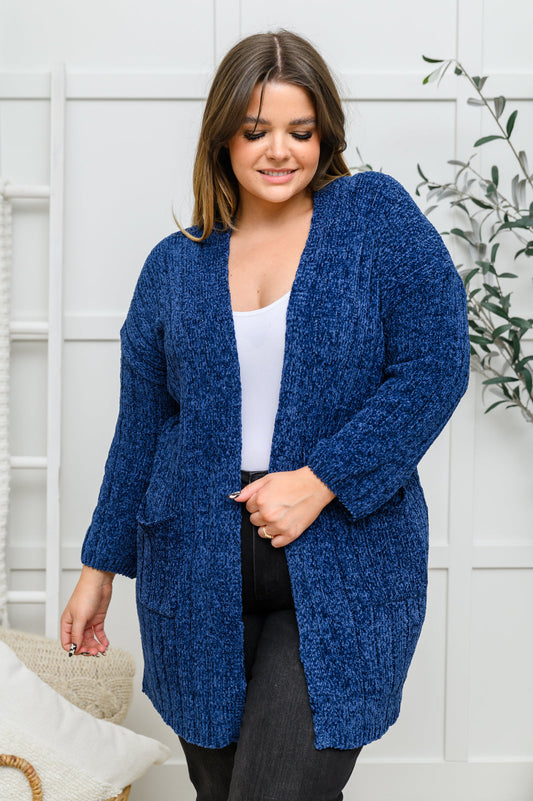 Mountain Mornings Cardigan In Navy - FamFancy Boutique