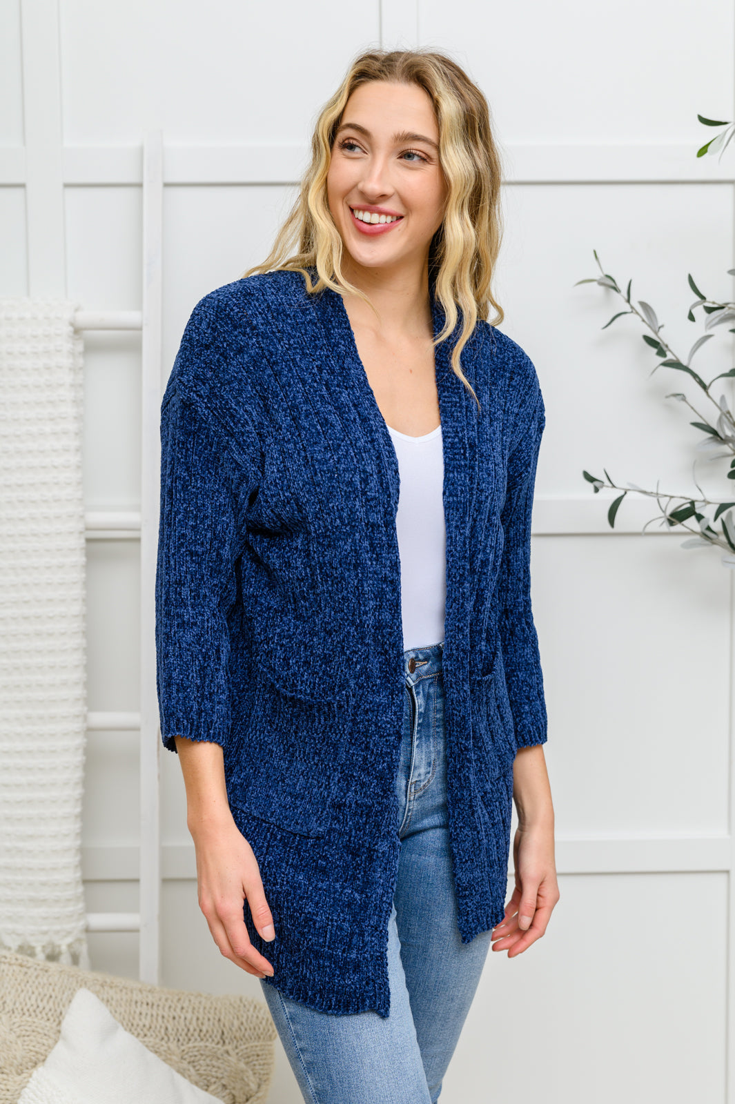 Mountain Mornings Cardigan In Navy - FamFancy Boutique