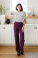 Petunia High Rise Wide Leg Jeans in Plum - FamFancy Boutique