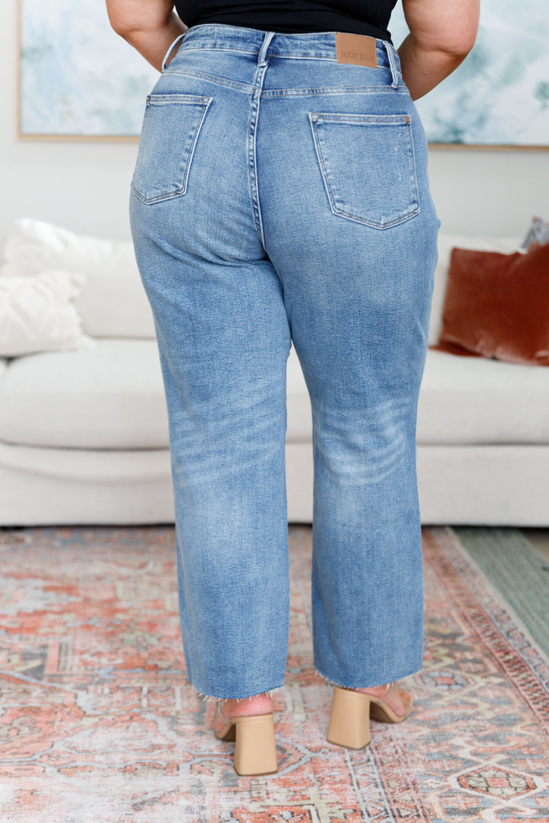 Nora High Rise Rigid Magic Destroy Slim Straight Jeans - FamFancy Boutique