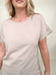 Zenana Rolled Sleeve Boat Neck Top