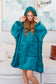 Oversized Velour Blanket Hoodie in Green - FamFancy Boutique