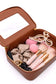 PU Leather Travel Cosmetic Case in Camel - FamFancy Boutique