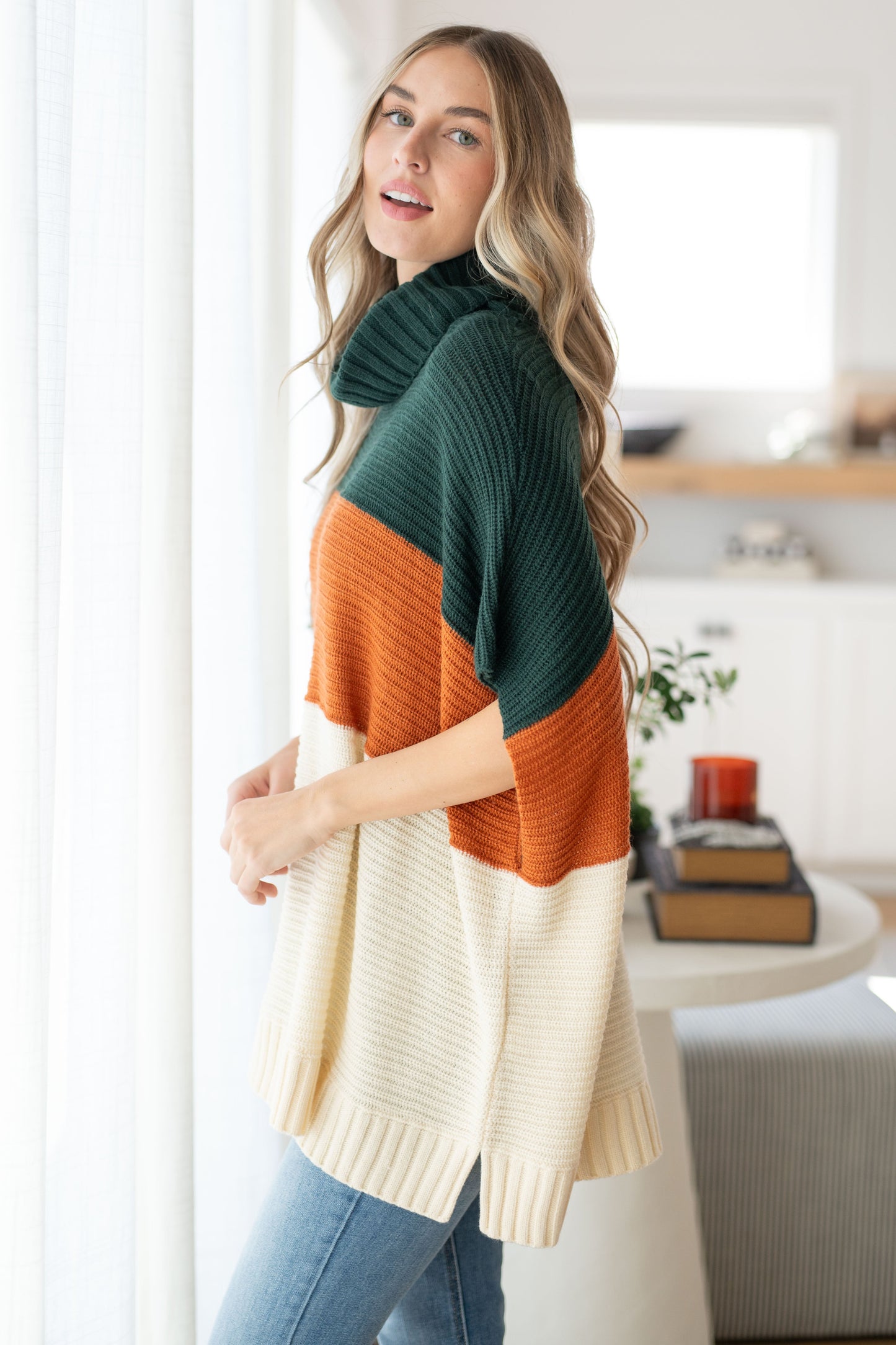 Perfectly Prompted Turtleneck Sweater - FamFancy Boutique