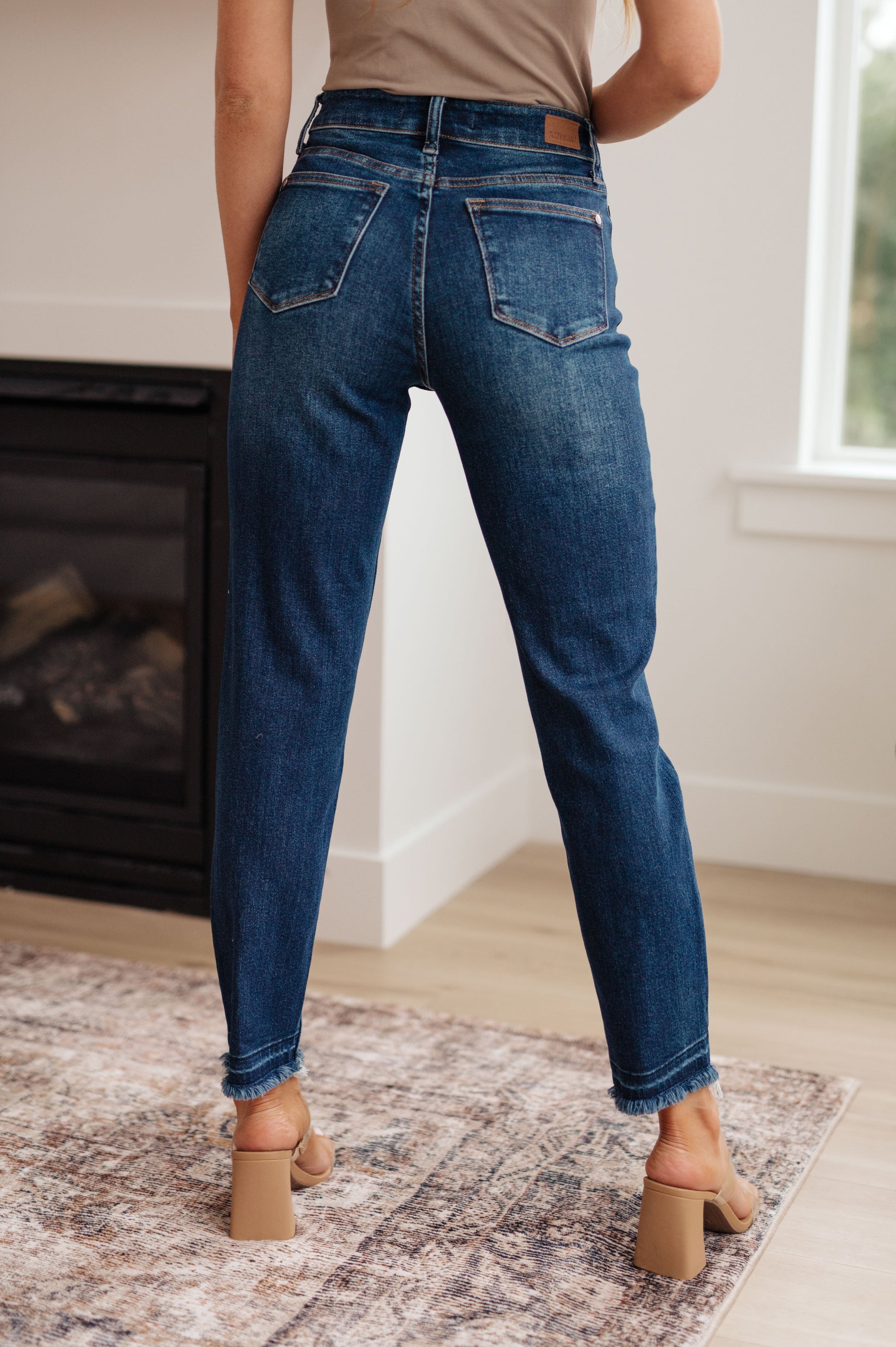 Phillipa High Rise Release Hem Slim Jeans - FamFancy Boutique