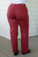 Phoebe High Rise Front Seam Straight Jeans in Burgundy - FamFancy Boutique