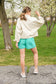 Potential Energy Shorts in Mint - FamFancy Boutique