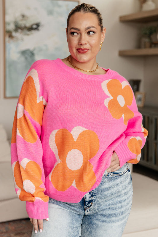 Quietly Bold Mod Floral Sweater - FamFancy Boutique